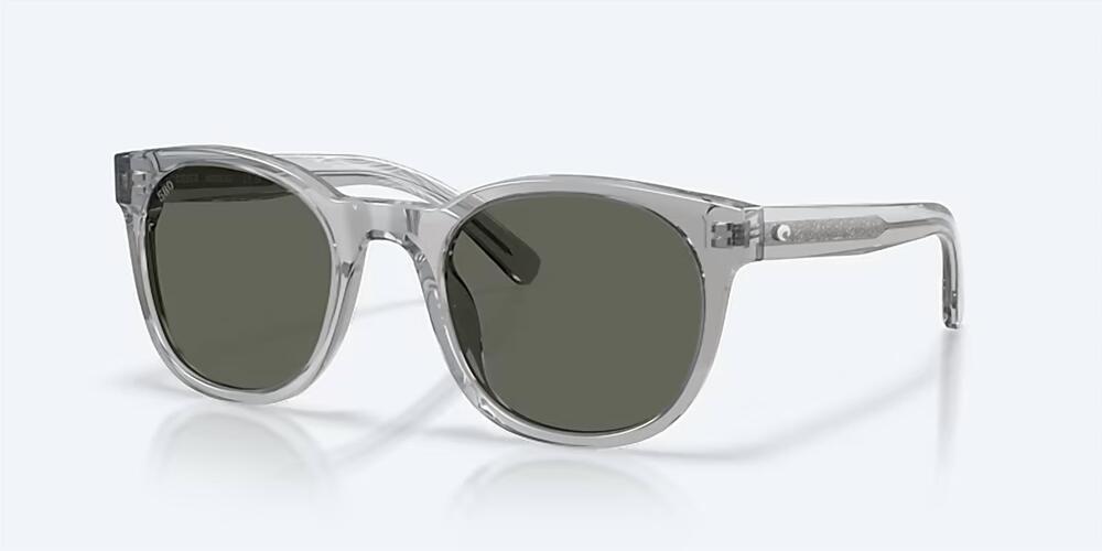 NEW COSTA DEL MAR unisex middles polarized round sunglasses in gray crystal/gray